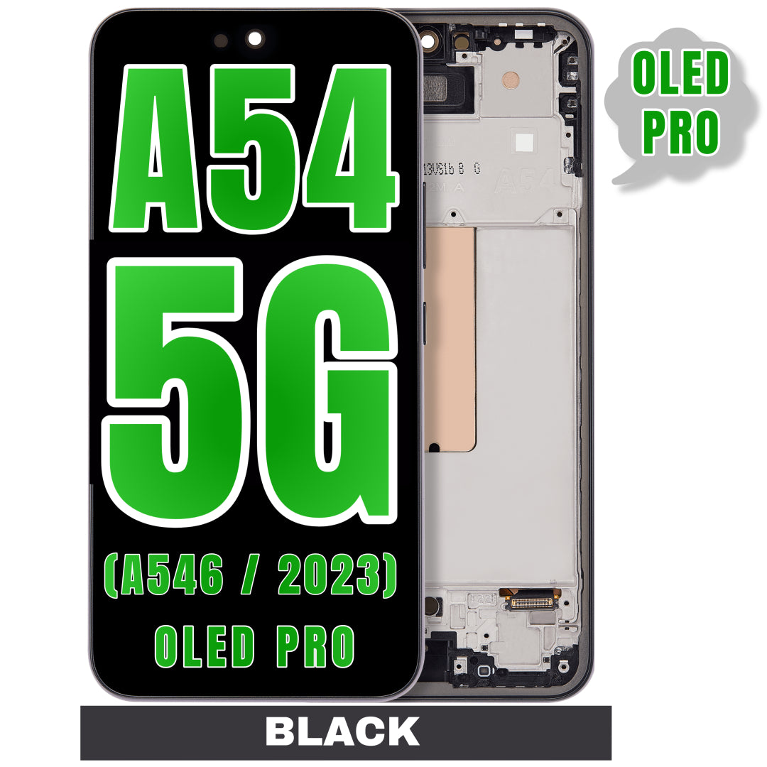 For Samsung Galaxy A54 5G (A546 / 2023) OLED Screen Replacement With Frame (Oled Pro) (Black)