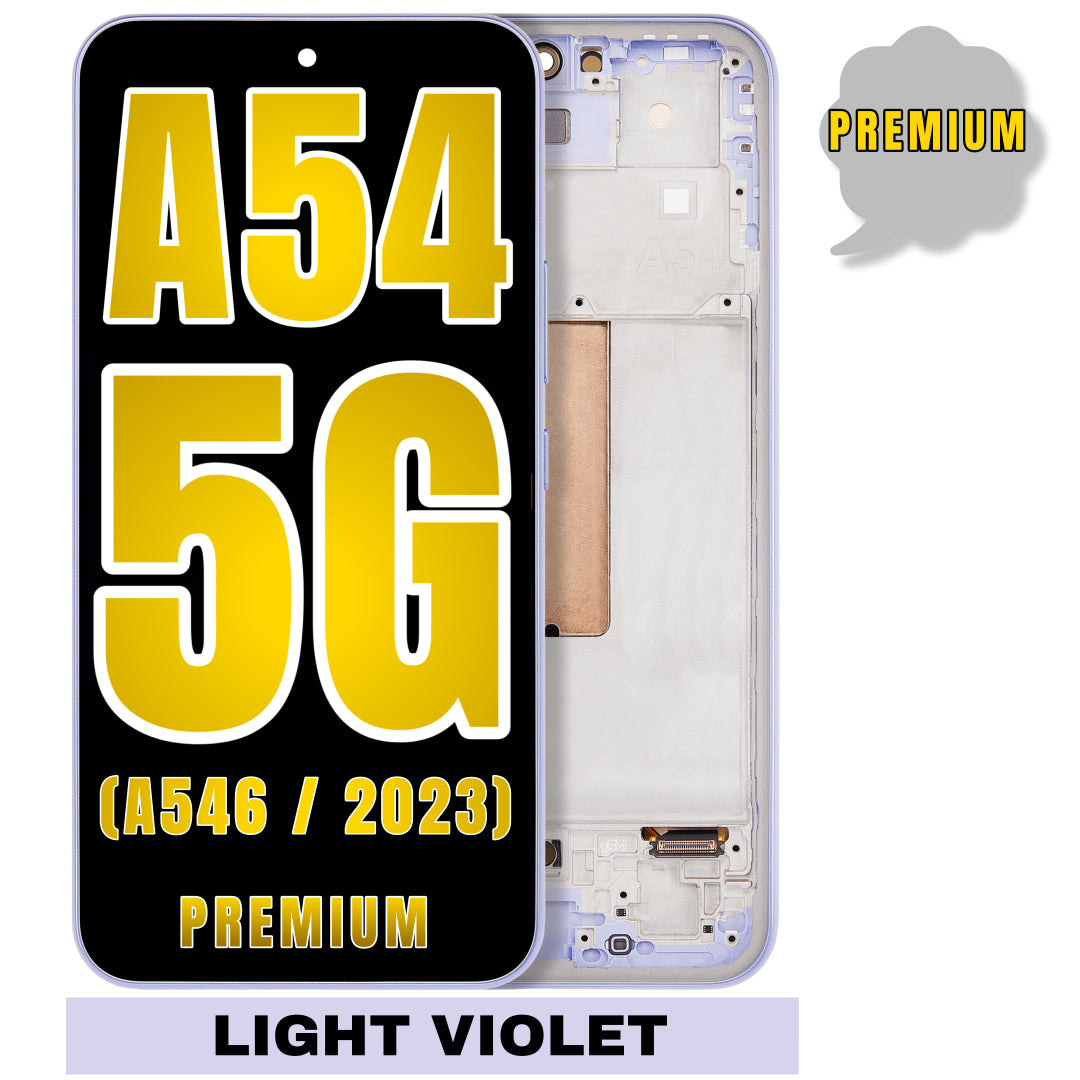 For Samsung Galaxy A54 5G (A546 / 2023) OLED Screen Replacement With Frame (Premium) (Light Violet)
