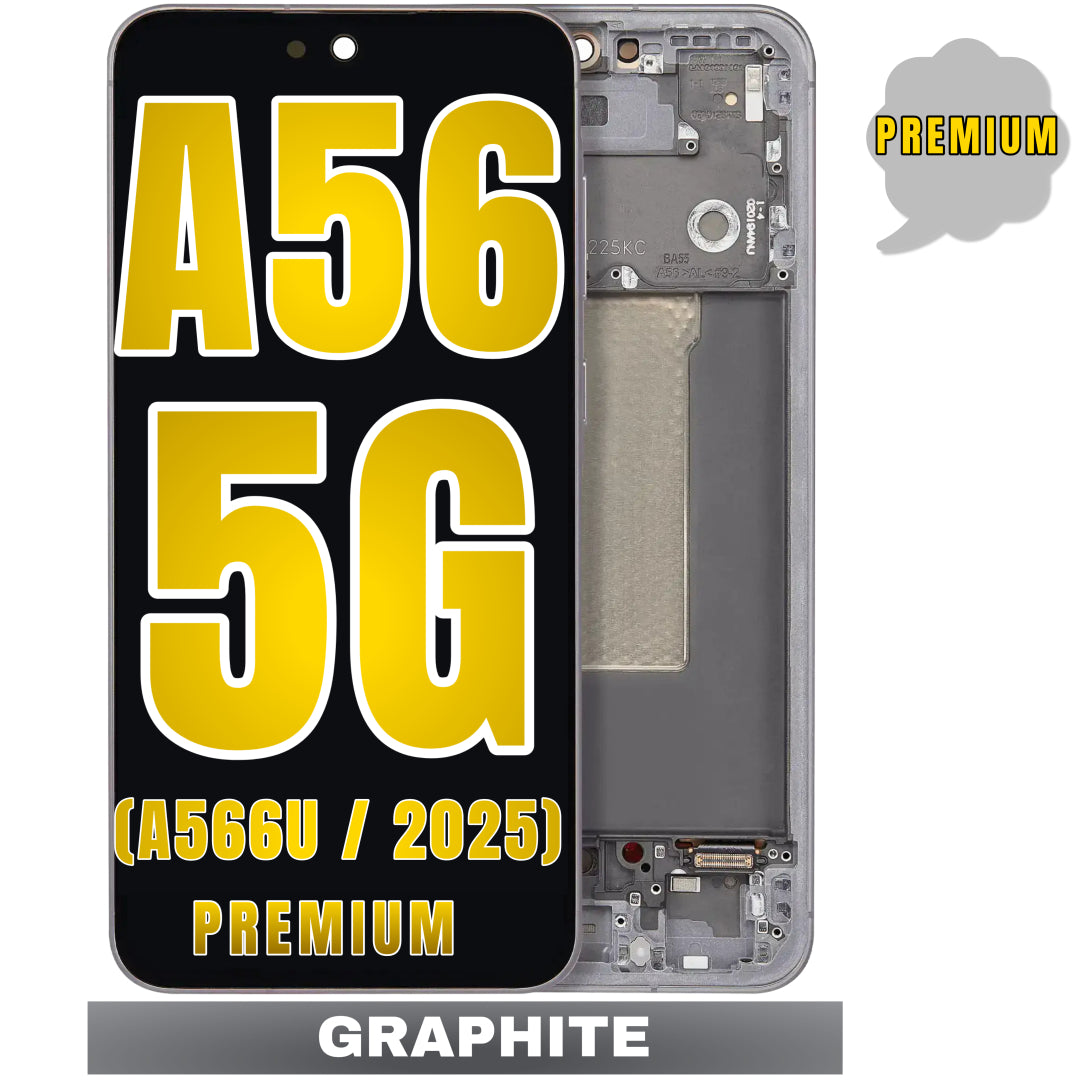 For Samsung Galaxy A56 5G (A566 / 2025) OLED Screen Replacement With Frame (Premium) (Graphite)