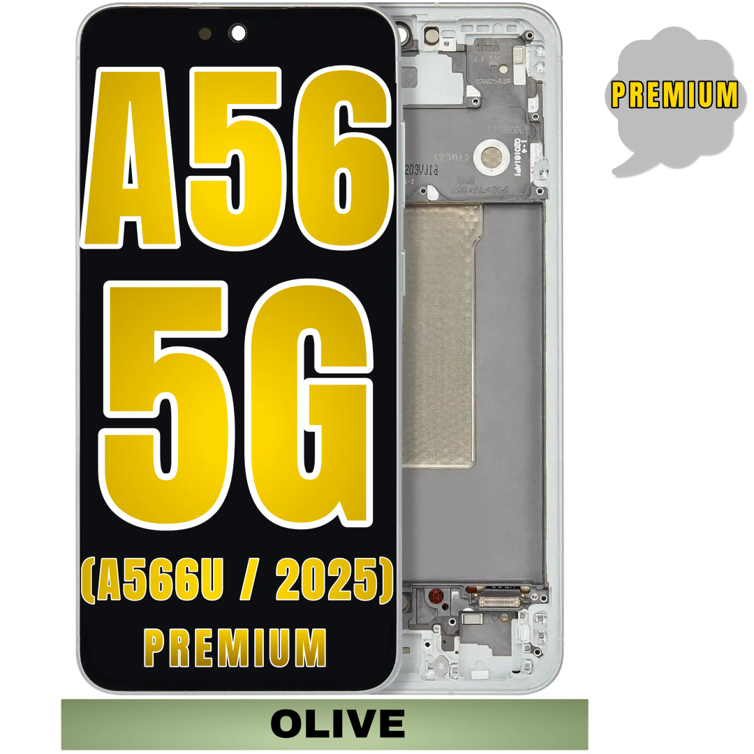 For Samsung Galaxy A56 5G (A566 / 2025) OLED Screen Replacement With Frame (Premium) (Olive)