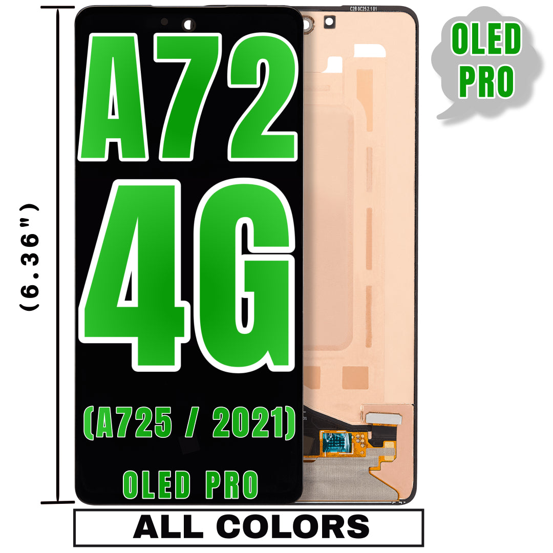For Samsung Galaxy A72 4G (A725 / 2021) (6.36") OLED Screen Replacement Without Frame (Oled Pro) (All Colors)