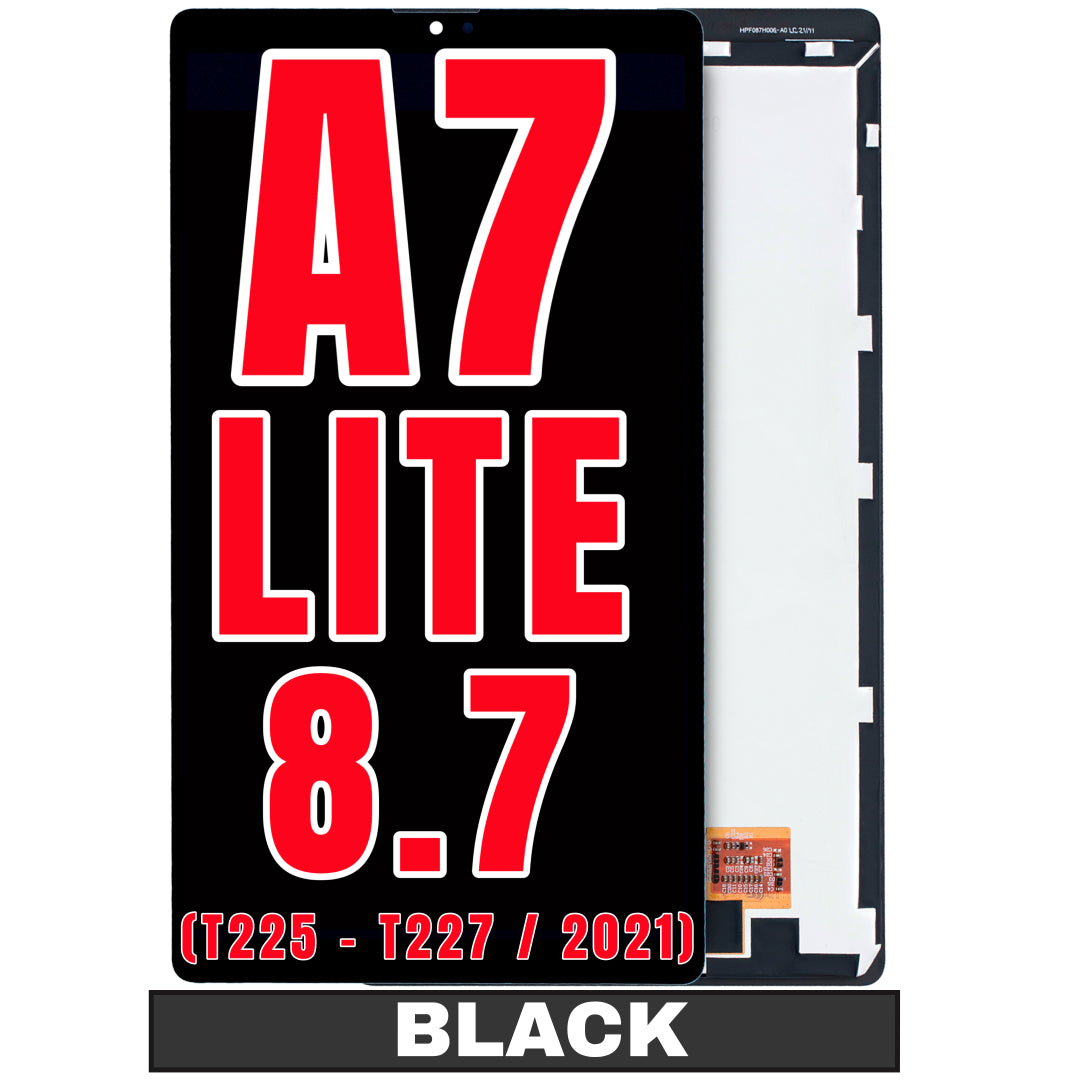 For Galaxy Tab A7 Lite 8.7" (T225 - T227 / 2021) LCD Screen Replacement Without Frame / 4G Version (Black)