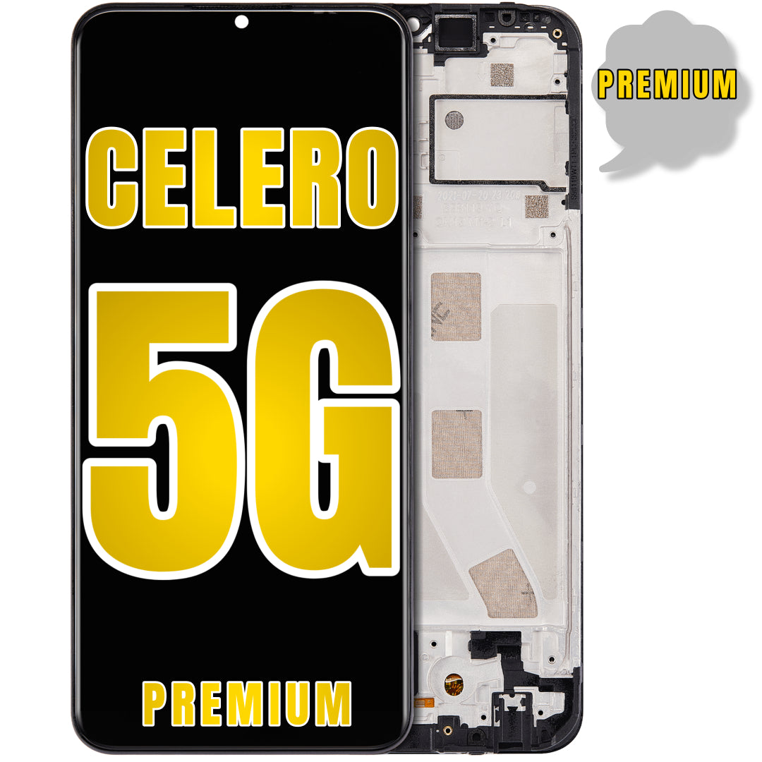 For Boost Mobile Celero 5G LCD Screen Replacement With Frame (Premium) (All Colors)