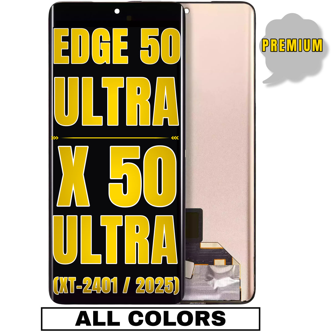 For Moto Edge 50 Ultra / X50 Ultra (XT-2401 / 2024) OLED Screen Replacement Without Frame (Premium) (All Colors)