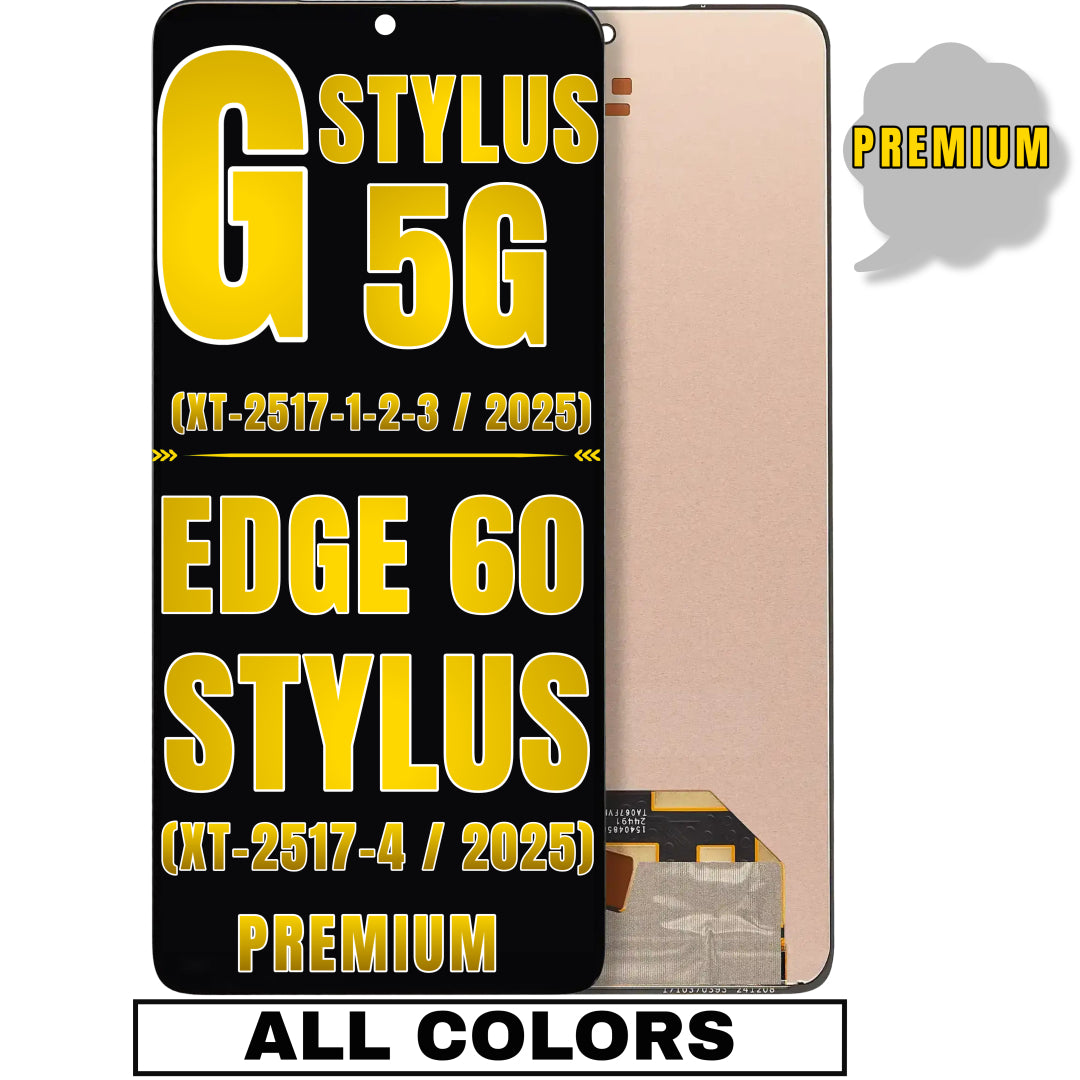 For Moto G Stylus 5G (XT-2517- 1 / 2 / 3 / 2025) 2025)/ Edge 60 Stylus (XT-2517-4 / 2025) OLED Screen Replacement Without Frame (Premium) (All Colors)