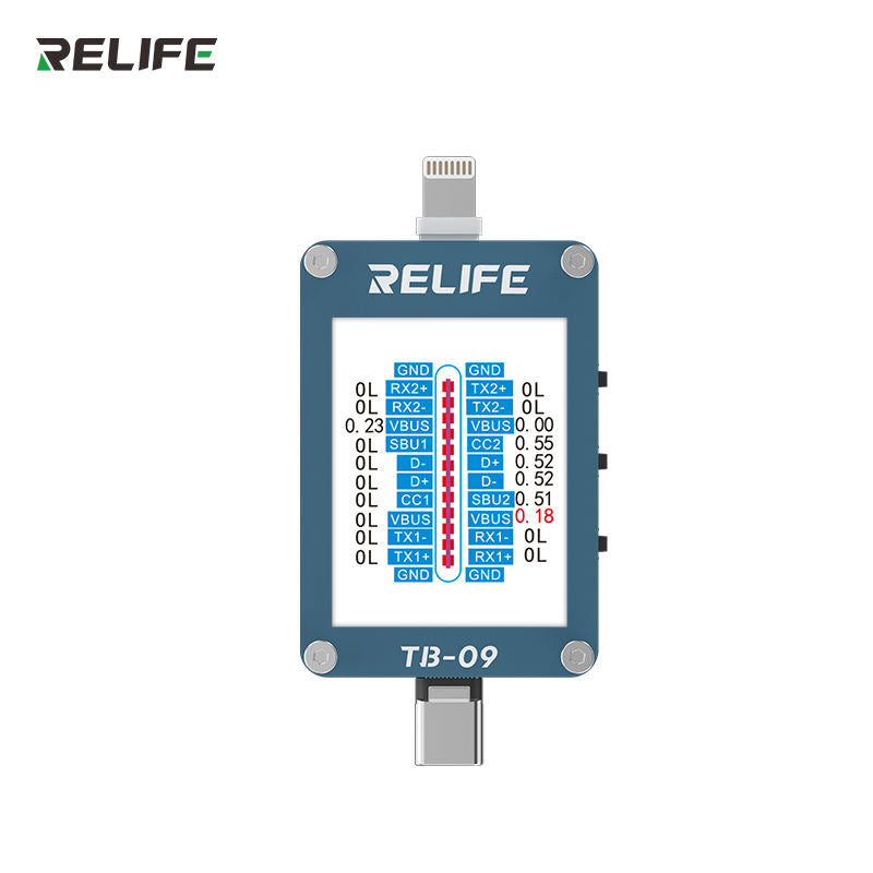 RELIFE TB-09 Lightning Type-C Interface Charging Port Tester