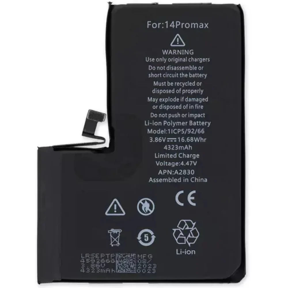 For iPhone 14 Pro Max Battery Replacement (High Capacity)