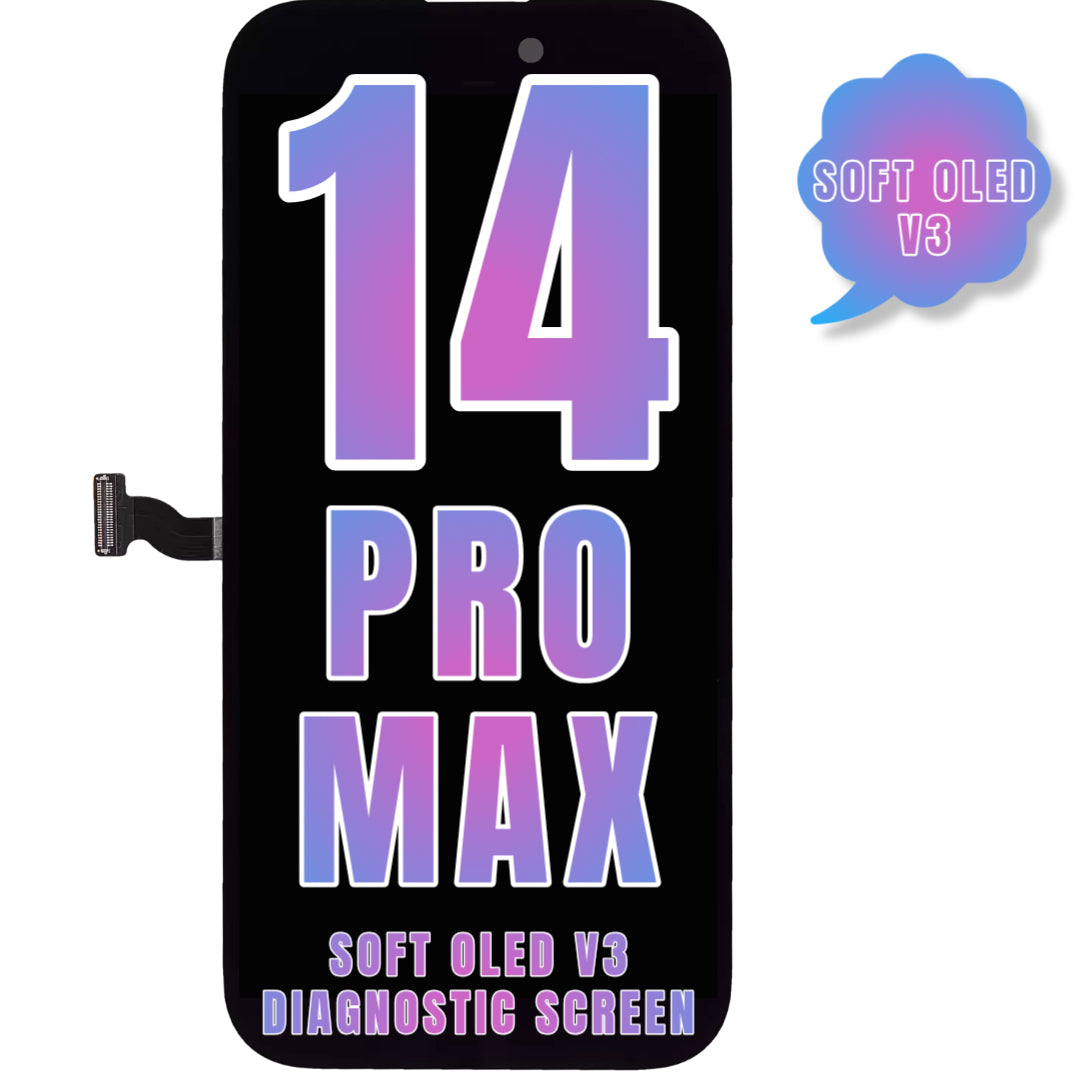For iPhone 14 Pro Max OLED Screen Replacement / NONE OEM (Support Diagnostic Screen) (Soft Oled V3)