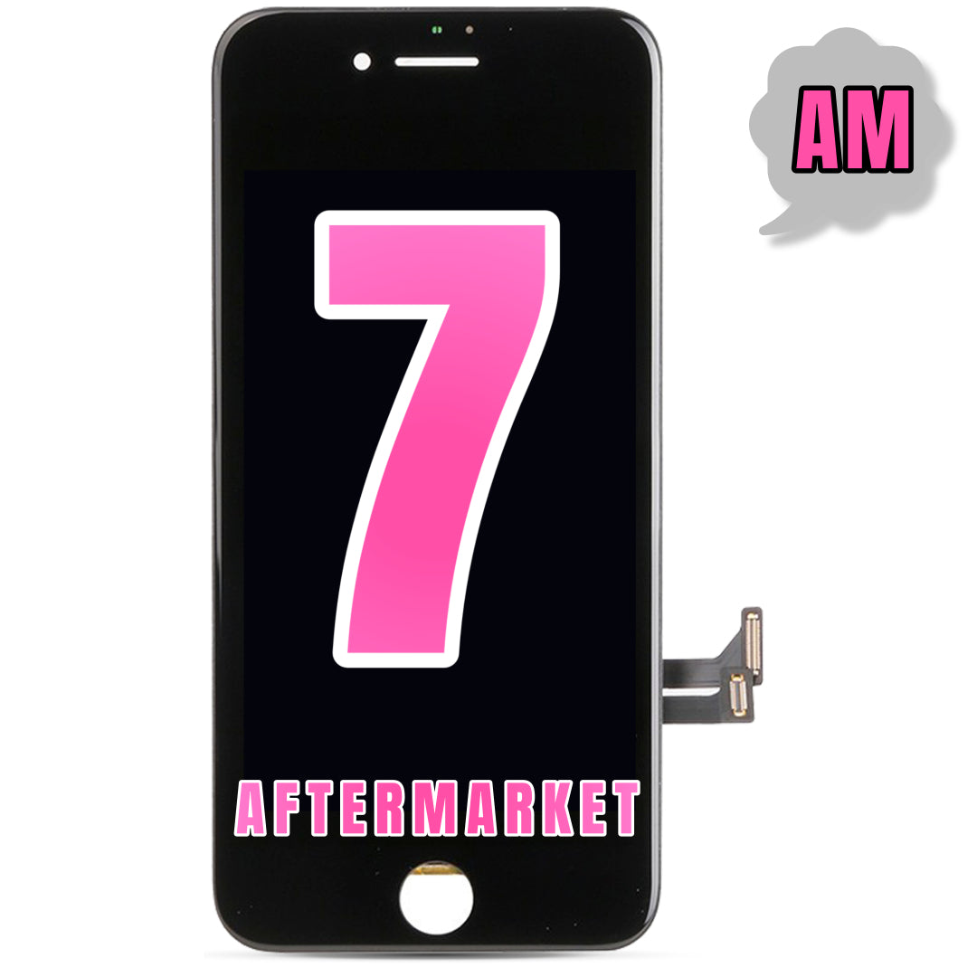 For iPhone 7 LCD Screen With Steel Plate Replacement (Aftermarket) (Black)