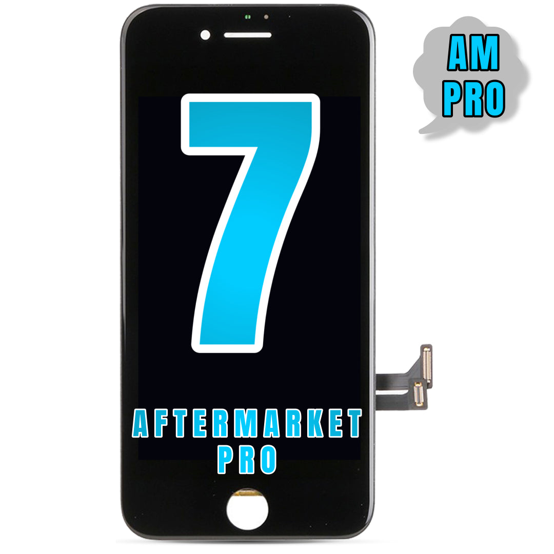 For iPhone 7 LCD Screen With Steel Plate Replacement (Aftermarket Pro) (Black)