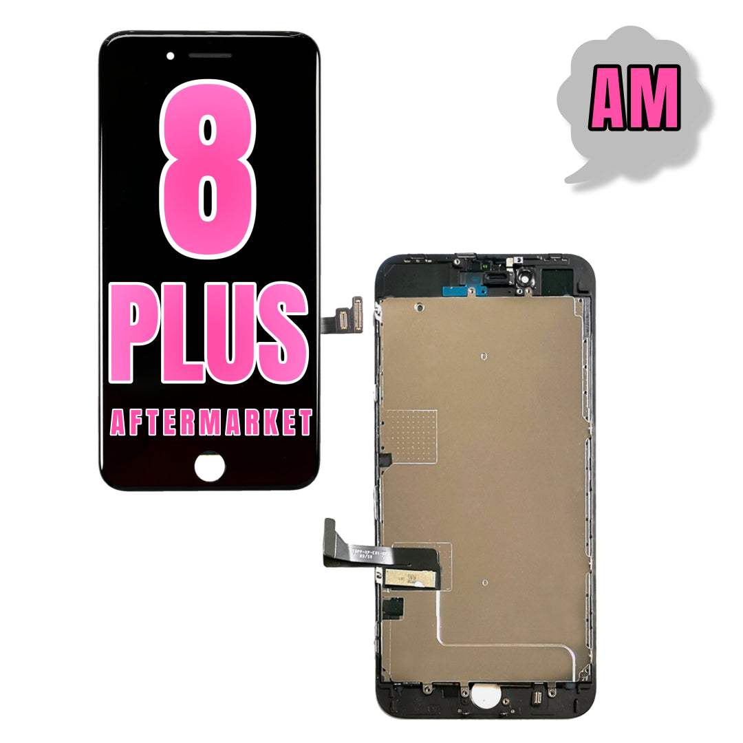 For iPhone 8 Plus LCD Screen With Steel Plate Replacement (Aftermarket) (Black)
