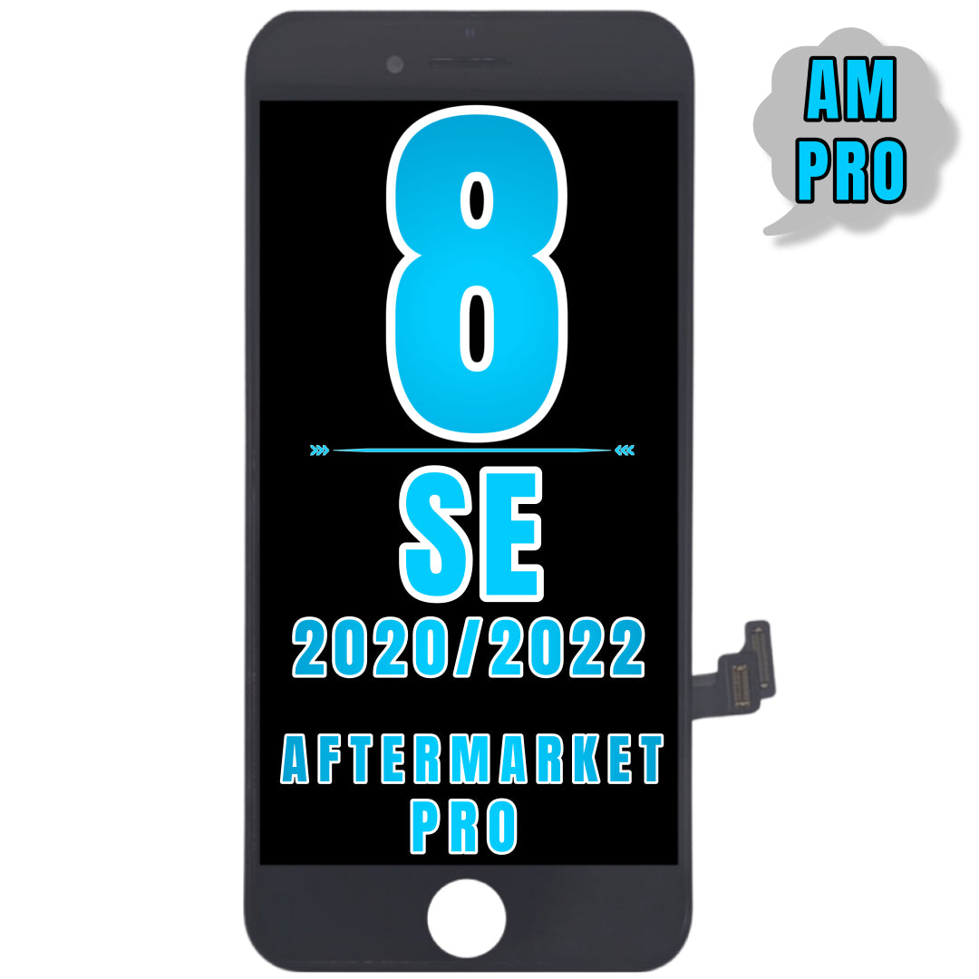 For iPhone 8 / SE 2020 / SE 2022 LCD Screen With Steel Plate Replacement (Aftermarket Pro) (Black)