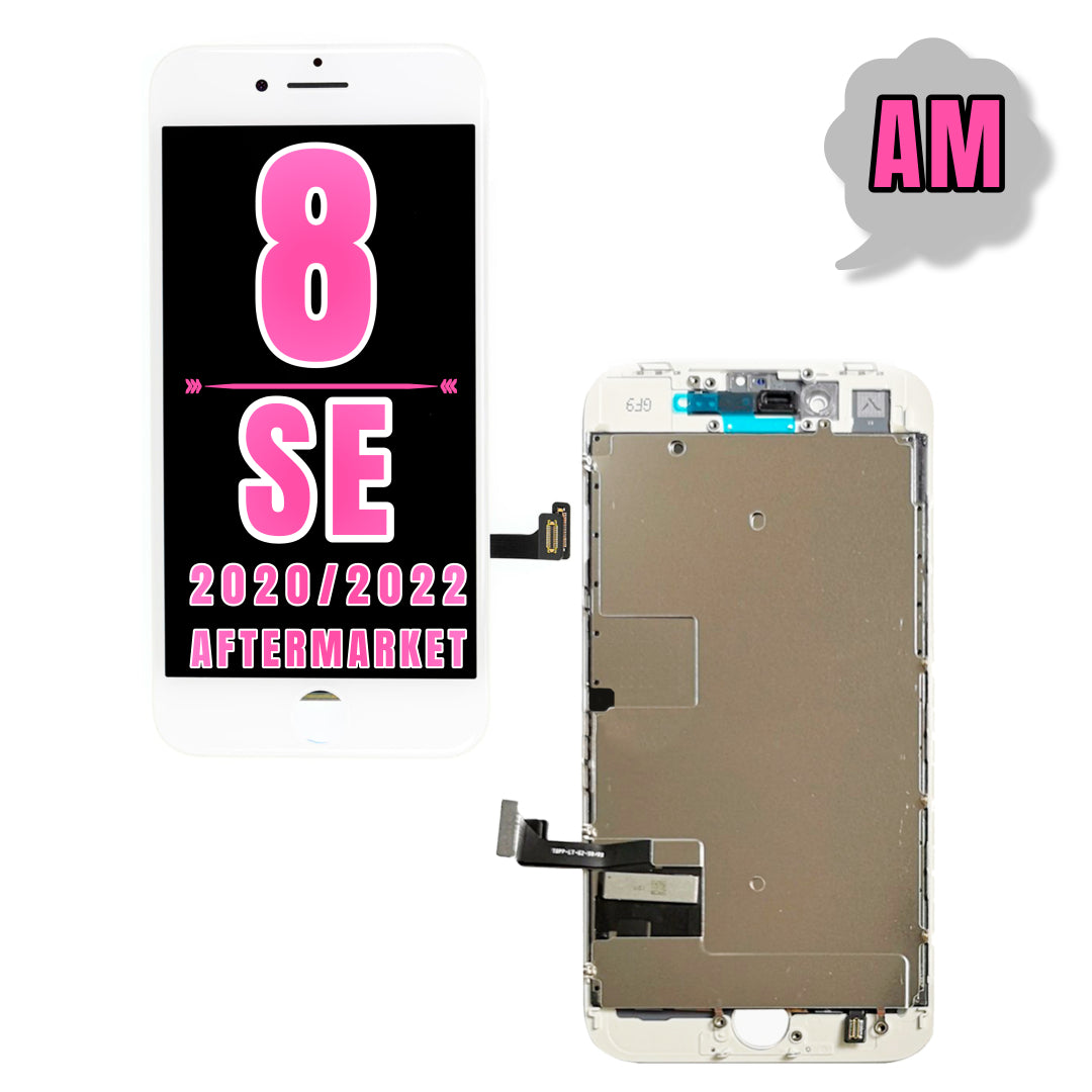 For iPhone 8 / SE 2020 / SE 2022 LCD Screen With Steel Plate Replacement (Aftermarket) (White )
