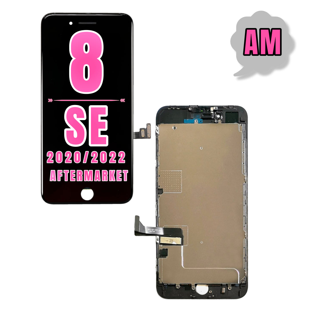 For iPhone 8 / SE 2020 / SE 2022 LCD Screen With Steel Plate Replacement (Aftermarket) (Black)