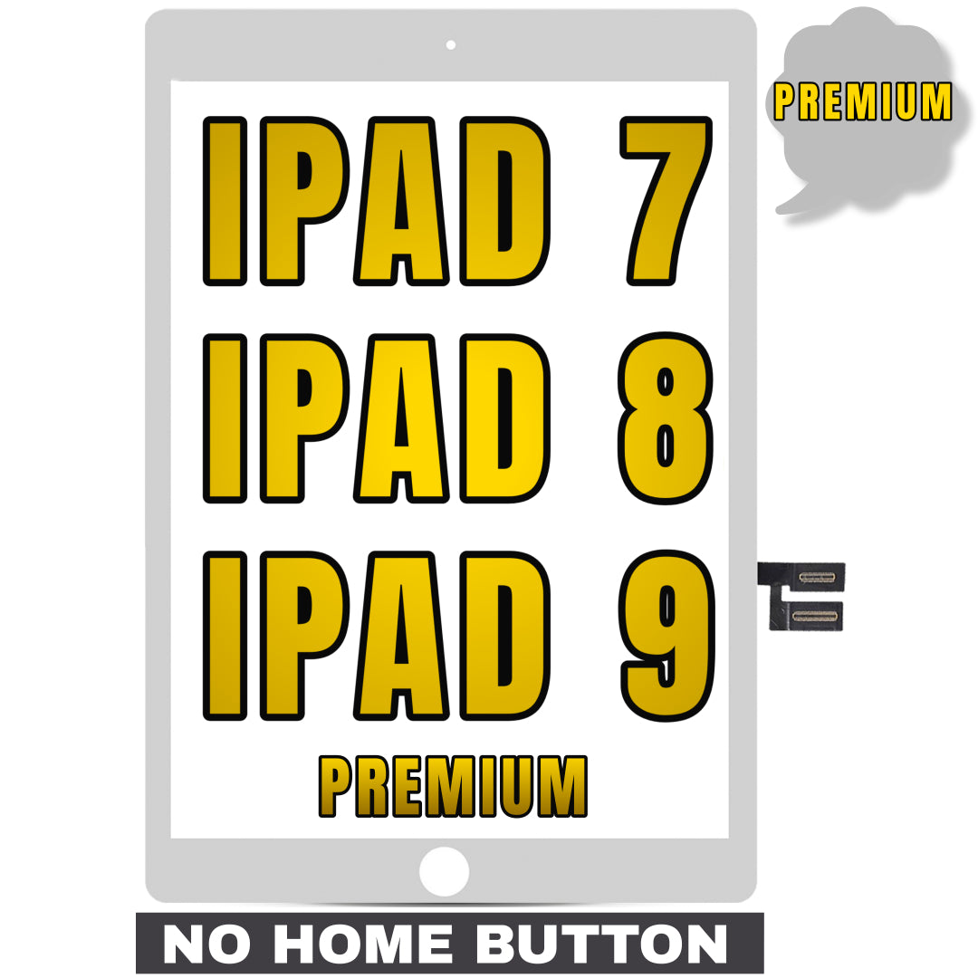 For iPad 7th / 8th / 9th Gen (10.2) Digitizer Glass Replacement (No Home Button Installed) (Premium) (White)