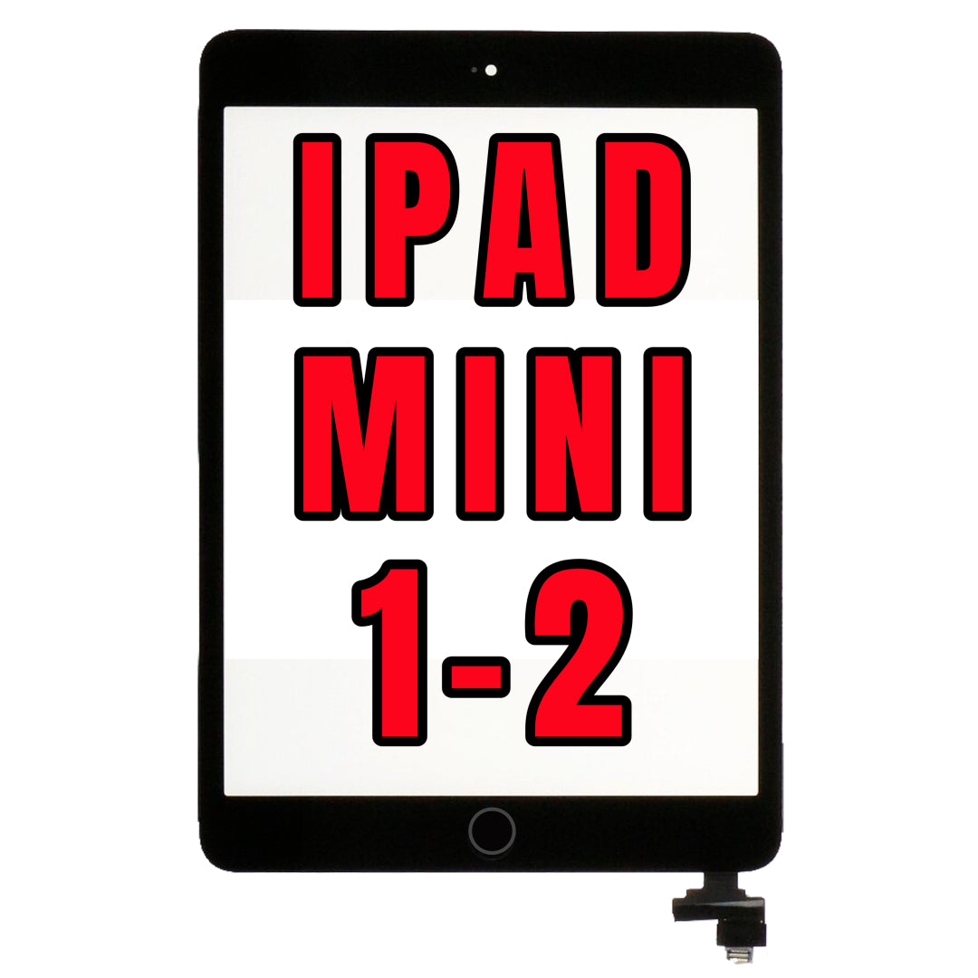 For iPad Mini 1 / iPad Mini 2 Digitizer Glass Replacement With Home Button Pre-Installed (Black)