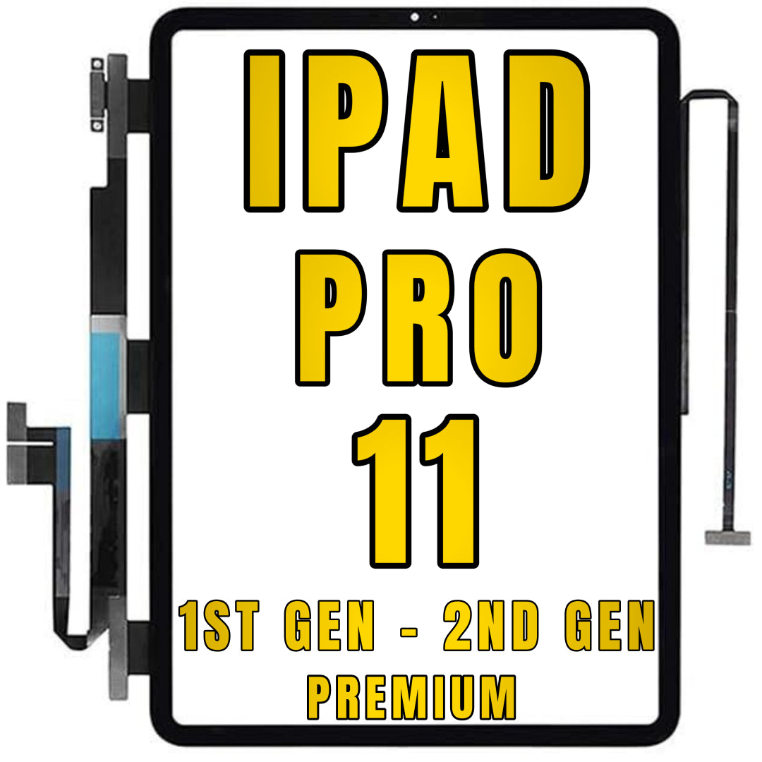 For iPad Pro 11" 1st Gen (2018) / iPad Pro 11" 2nd Gen (2020) Digitizer Glass With OCA Replacement (Glass Separation Required) (Premium) (All Colors)
