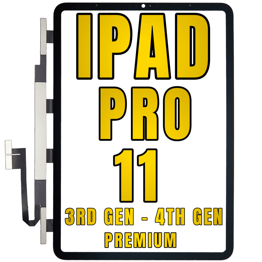 For iPad Pro 11" 3rd Gen 2021 / iPad Pro 11" 4th Gen 2022 Digitizer Glass With OCA Replacement (Glass Separation Required) (Premium) (All Colors)