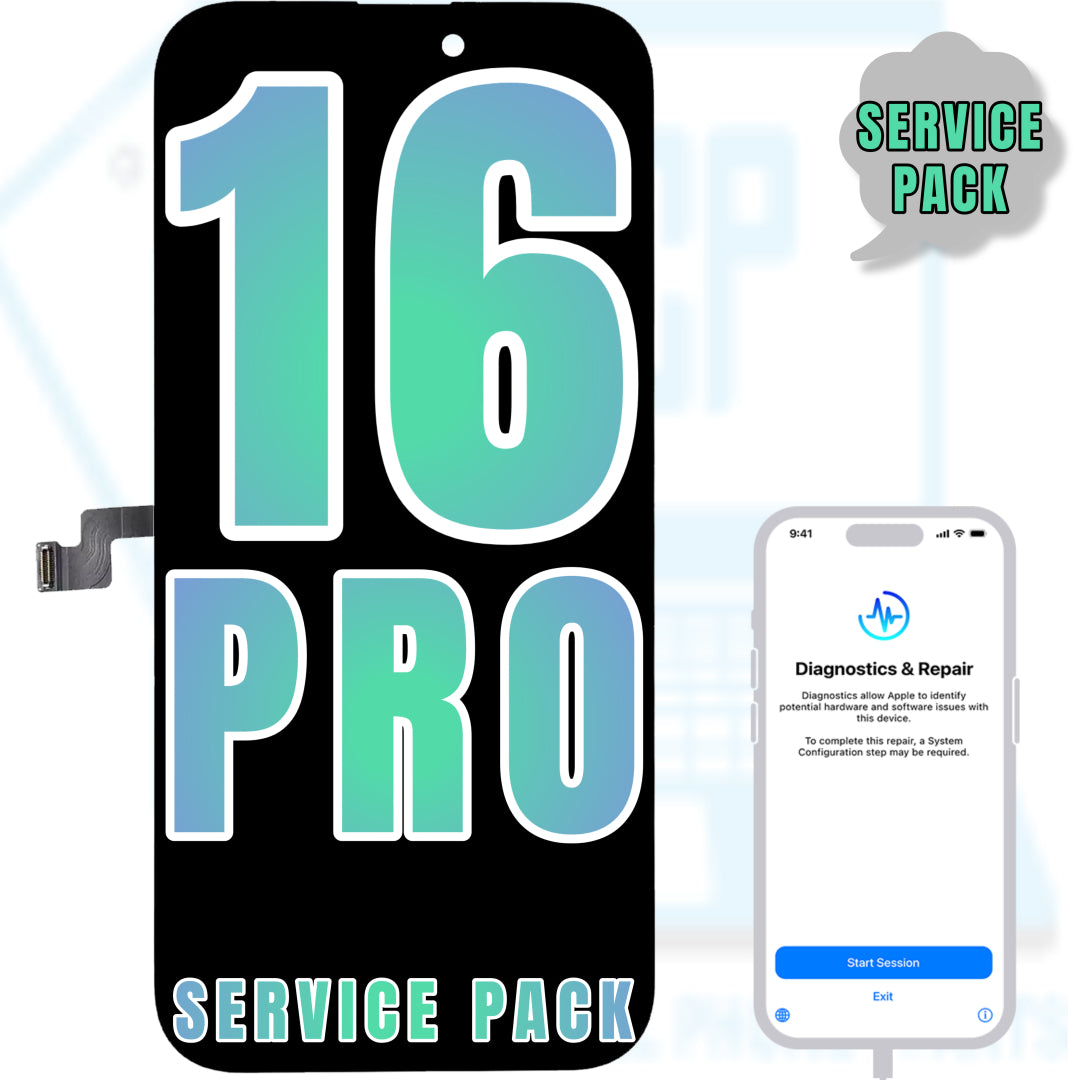 For iPhone 16 Pro OLED Screen Replacement With Proximity Sensor Flex Pre-Installed (Support Diagnostic Screen) (Service Pack)