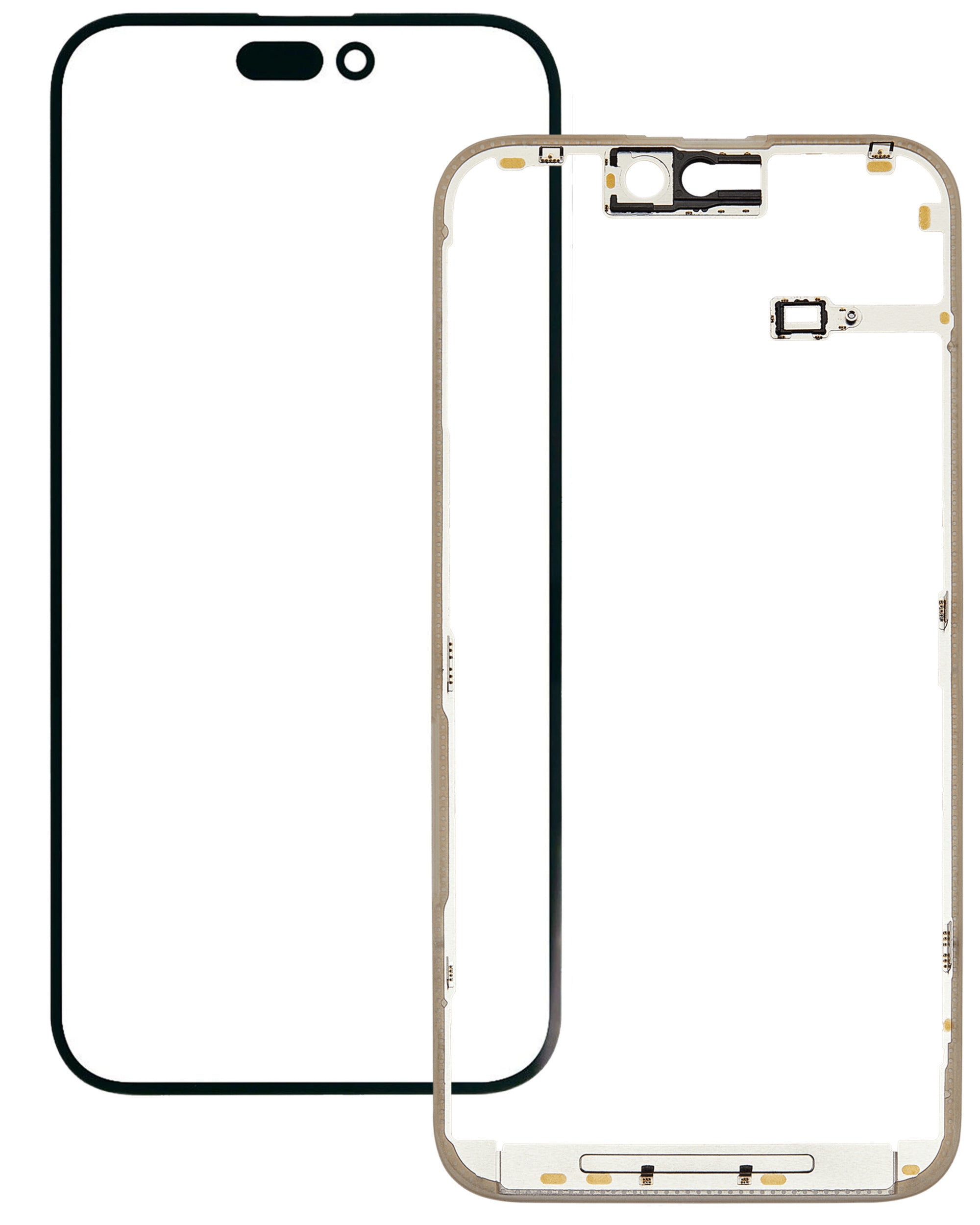 4 IN 1 iPhone Front Glass With OCA Pre-Installed + Frame (All Model)
