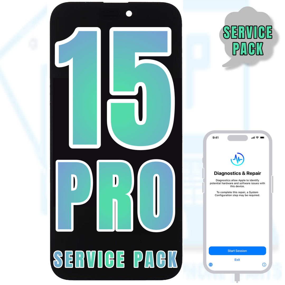 For iPhone 15 Pro OLED Screen Replacement With Proximity Sensor Flex Pre-Installed (Support Diagnostic Screen) (Service Pack)