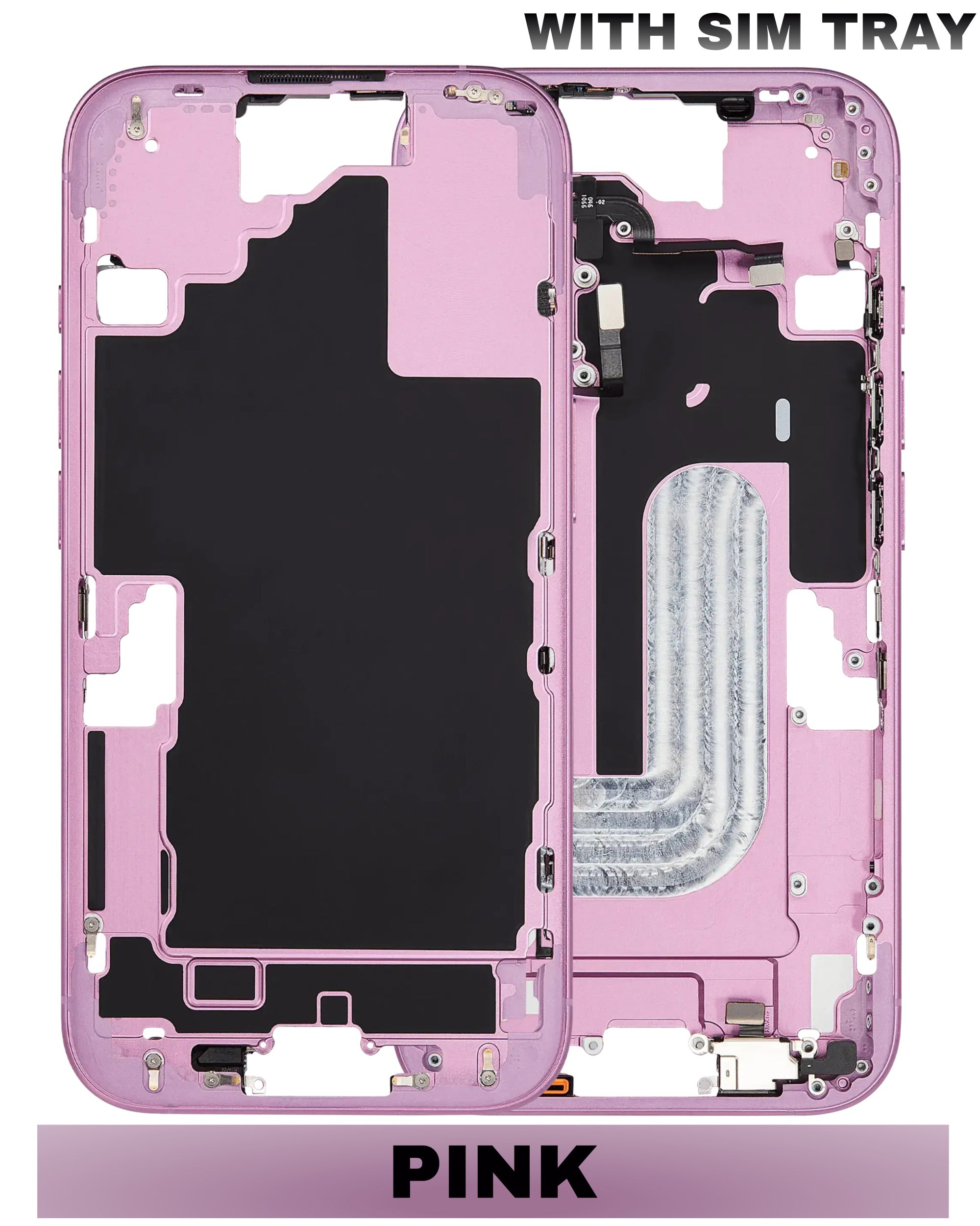 For iPhone 16 Mid-Frame Housing Replacement / International Version (No Small Parts) (All Color)