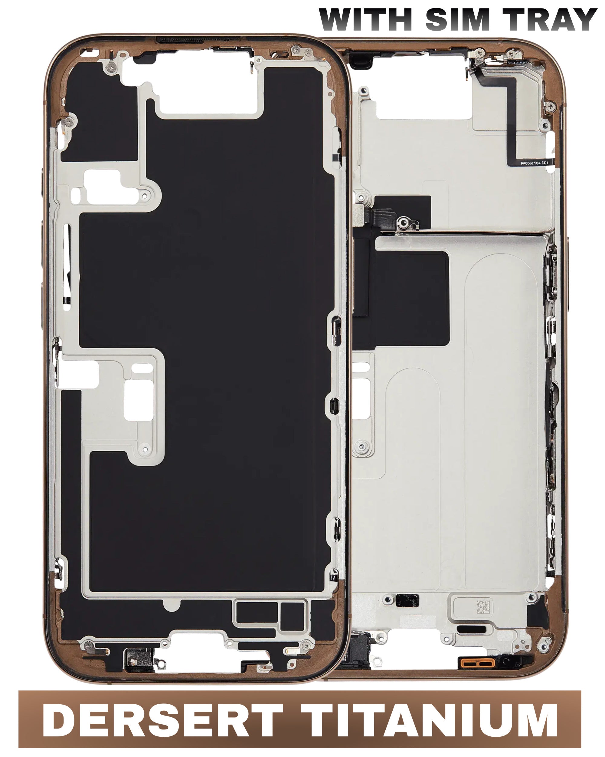 For iPhone 16 Pro Mid-Frame Housing Replacement / International Version (No Small Parts) (All Color)