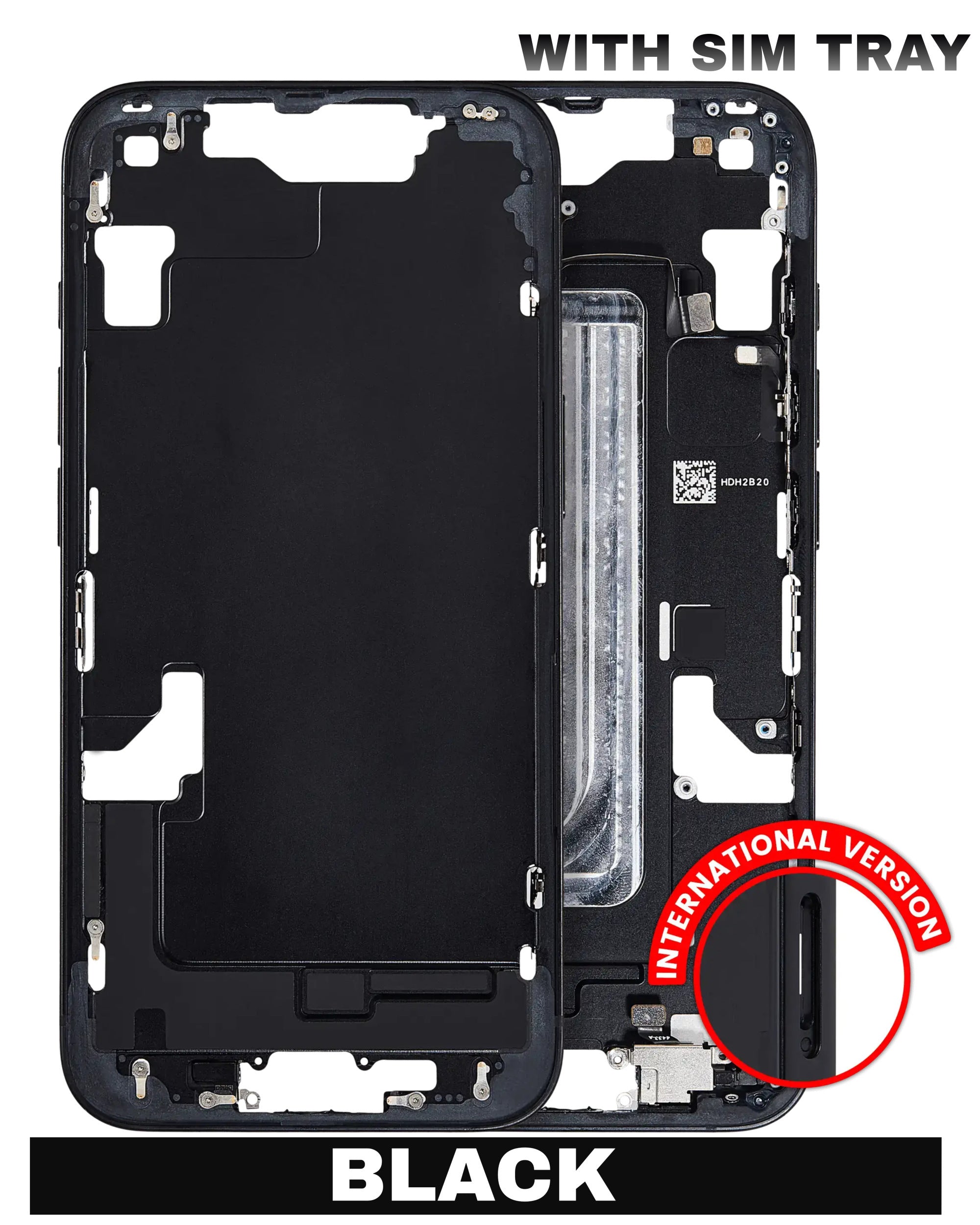 For iPhone 16e Mid-Frame Housing Replacement / International Version (No Small Parts) (All Color)