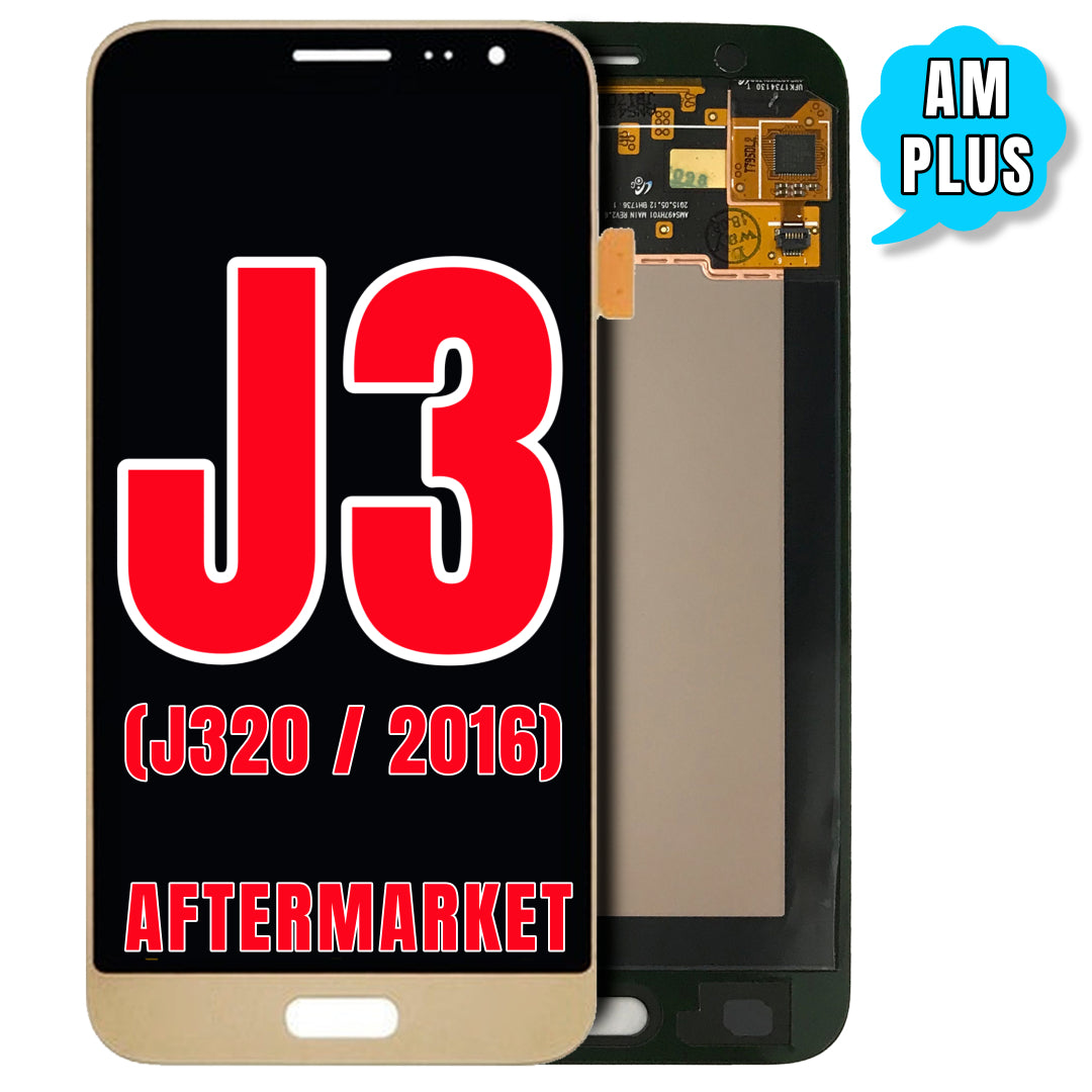 For Samsung Galaxy J3 (J320 / 2016) LCD Screen Assembly Replacement Without Frame (Aftermarket Plus) (Gold)