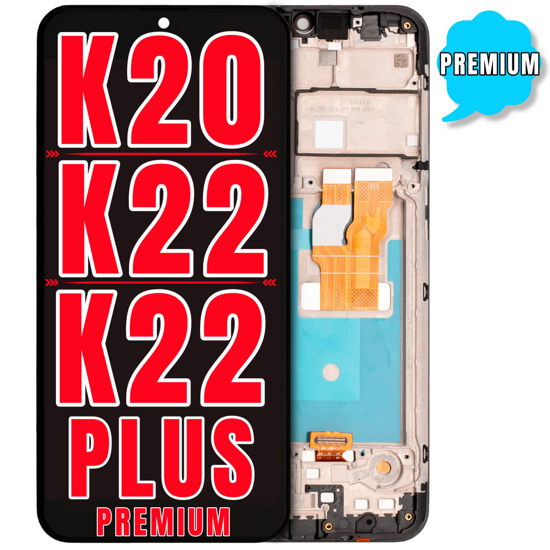 For K20 (2020) / K22 / K22 Plus (K220) LCD Screen Replacement With Frame (All Colors)