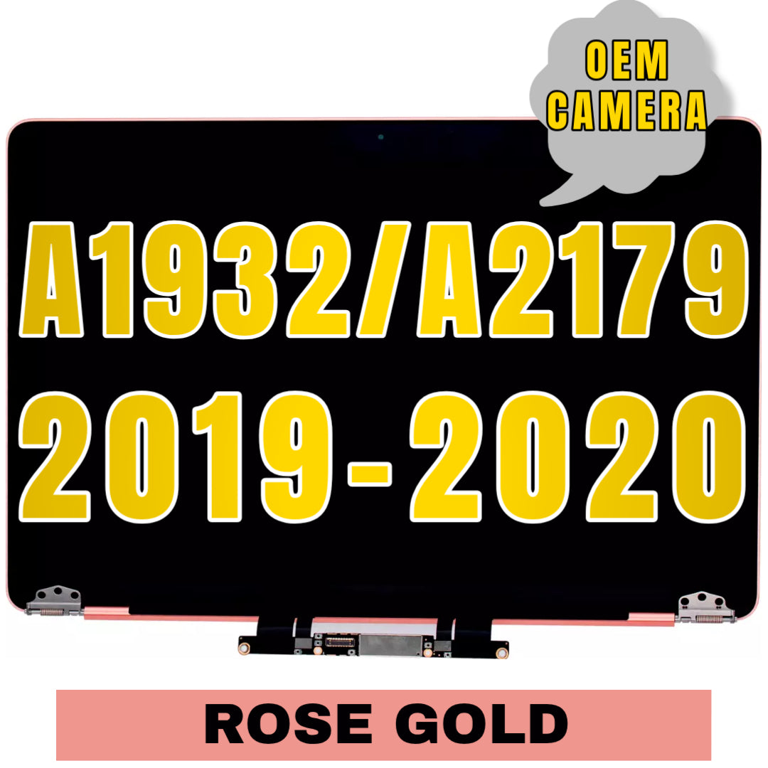 For MacBook Air 13" (A1932 / A2179 / 2019-2020) LCD Screen With Top Cover / Light Sensor Replacement / OEM Camera (Rose Gold)