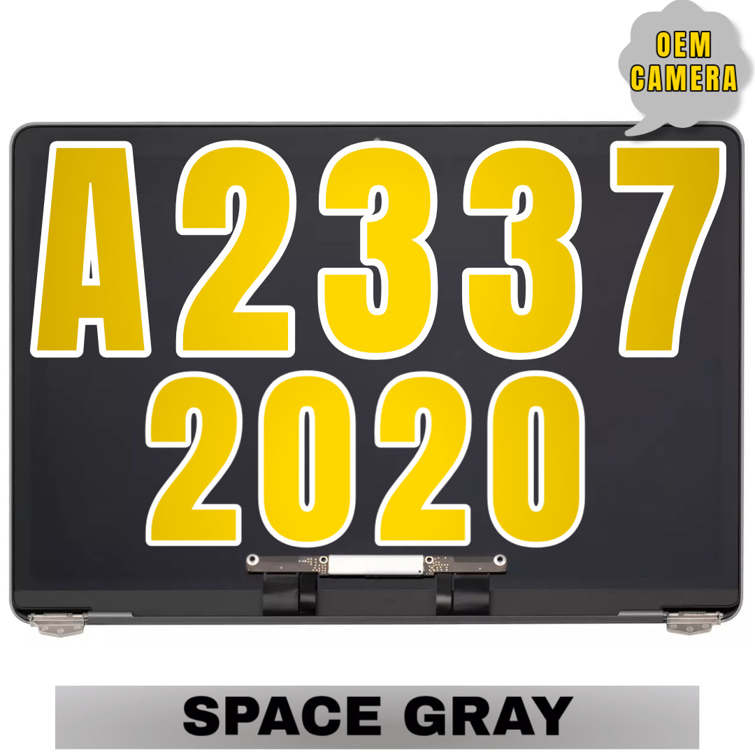 For MacBook Air 13" (A2337 / 2020) LCD Screen With Top Cover / Light Sensor Replacement / OEM Camera (Space Gray)