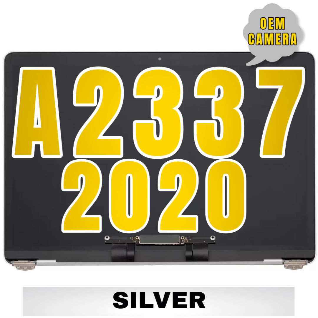 For MacBook Air 13" (A2337 / 2020) LCD Screen With Top Cover / Light Sensor Replacement / OEM Camera (Silver)