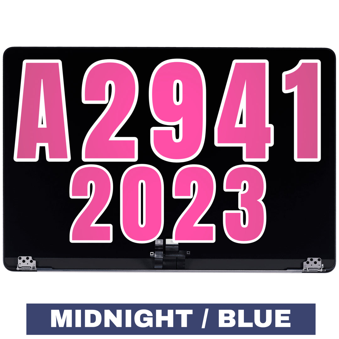 For MacBook Air 15" (A2941 / 2023) / Air 15" (A3114 / 2024) LCD Screen With Top Cover / Light Sensor Replacement (Aftermarket) (Midnight / Blue)