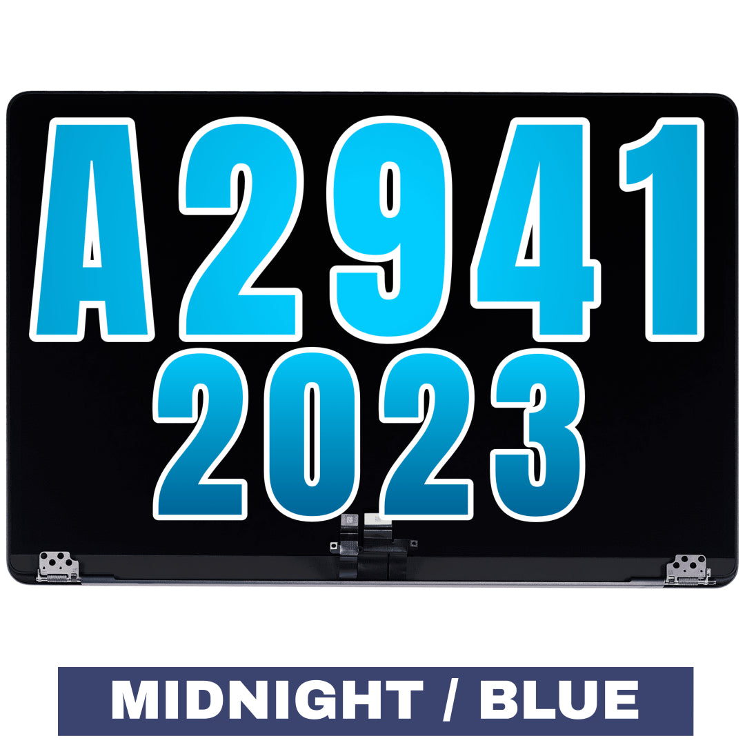 For MacBook Air 15" (A2941 / 2023) / Air 15" (A3114 / 2024) LCD Screen With Top Cover / Light Sensor Replacement (Aftermarket Pro) (Midnight / Blue)