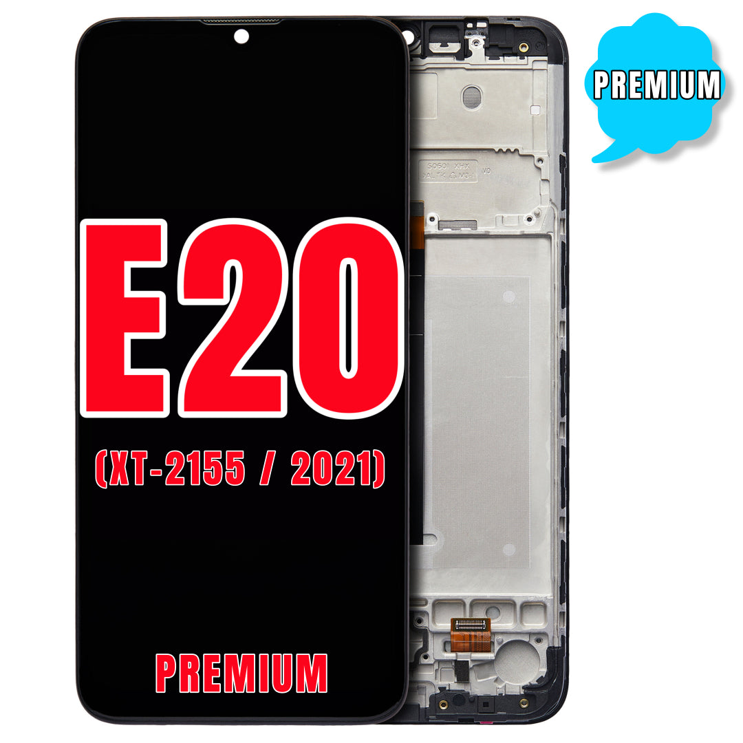 For Moto E20 (XT-2155 / 2021) LCD Screen Replacement With Frame (Premium) (All Colors)
