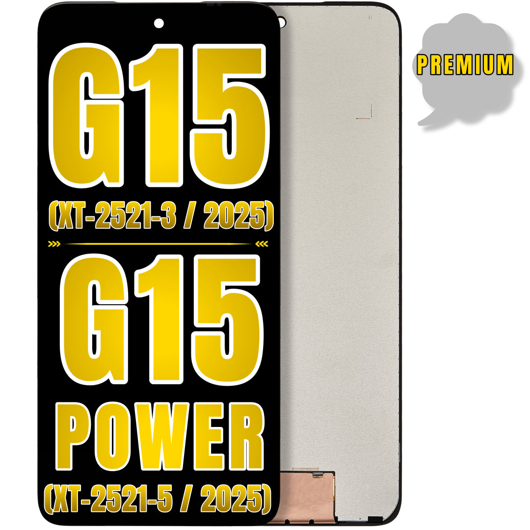 For Moto G15 (XT-2521-3 /2025) / G15 Power (XT-2521-5 /2025) LCD Screen Replacement Without Frame (Premium) (All Colors)