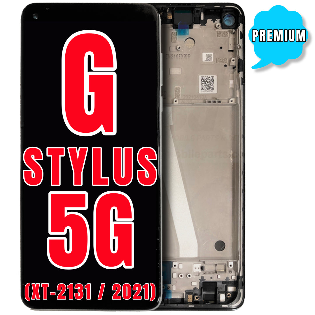 For Moto G Stylus 5G (XT-2131 / 2021) LCD Screen Replacement With Frame (Premium) (Cosmic Emerald)