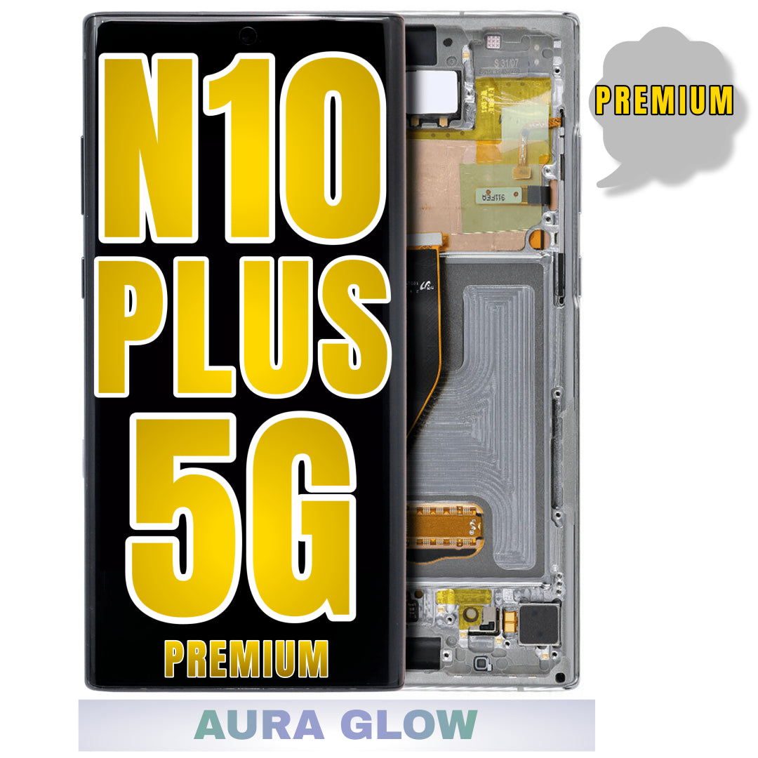 For Samsung Galaxy Note 10 Plus 5G OLED Screen Replacement With Frame (Premium) (Aura Glow)