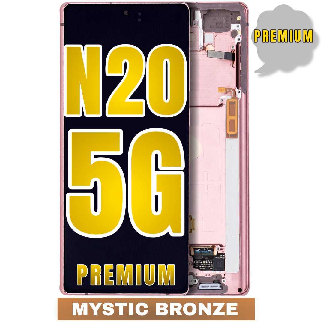 For Samsung Galaxy Note 20 5G OLED Screen Replacement With Frame (Premium) (Mystic Bronze)