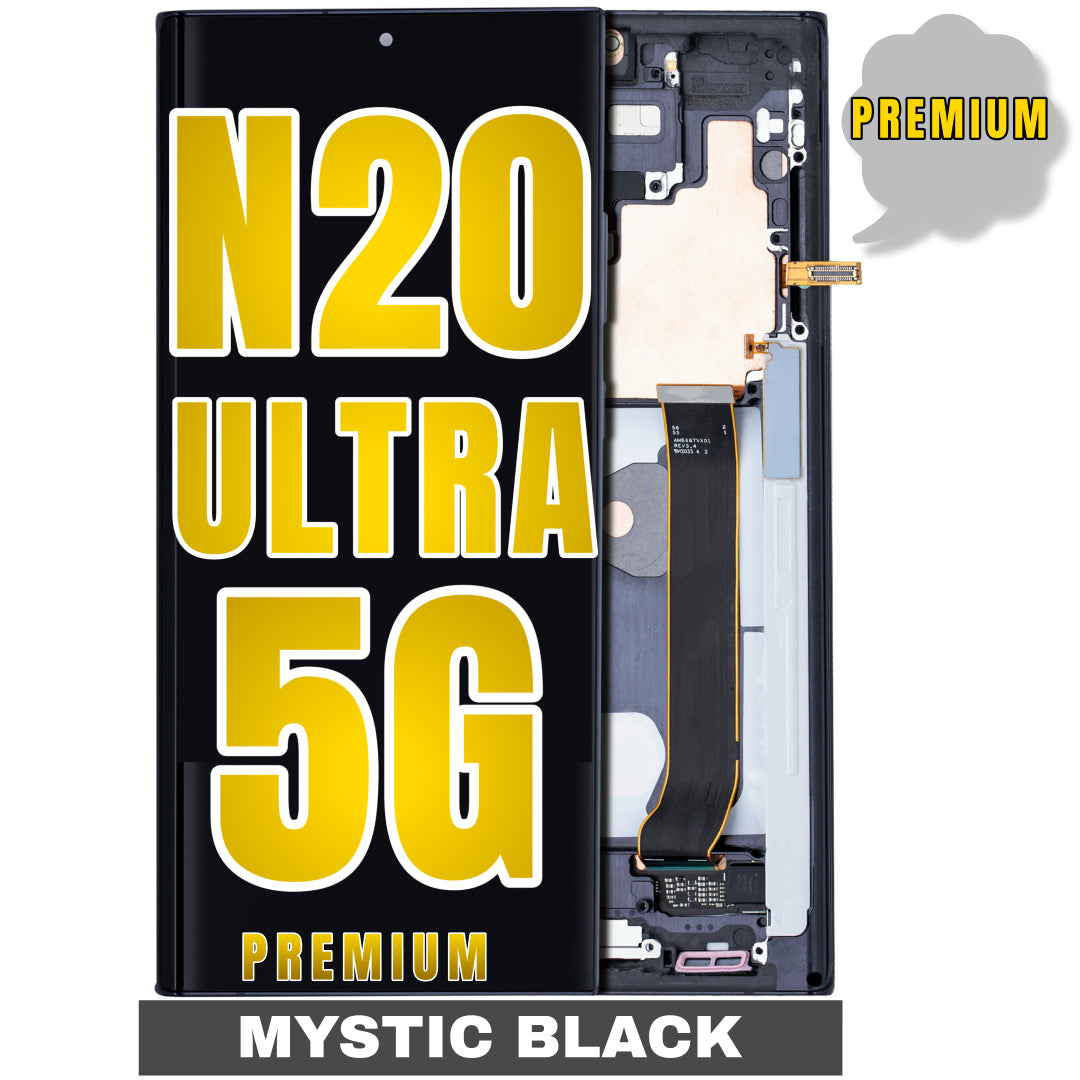 For Samsung Galaxy Note 20 Ultra 5G OLED Screen Replacement With Frame (Premium) (Mystic Black)