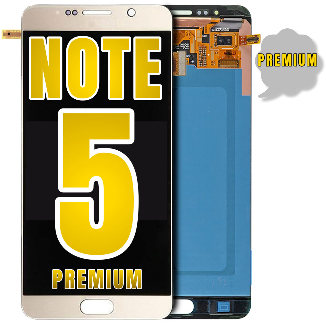 For Samsung Galaxy Note 5 OLED Screen Replacement Without Frame (Premium) (Gold)