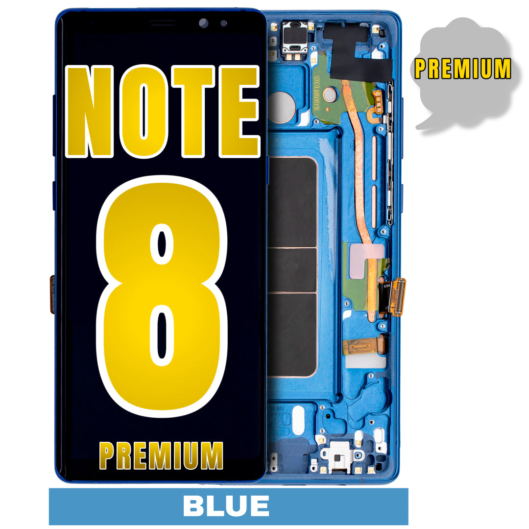 For Samsung Galaxy Note 8 OLED Screen Replacement With Frame (Premium) (Blue)