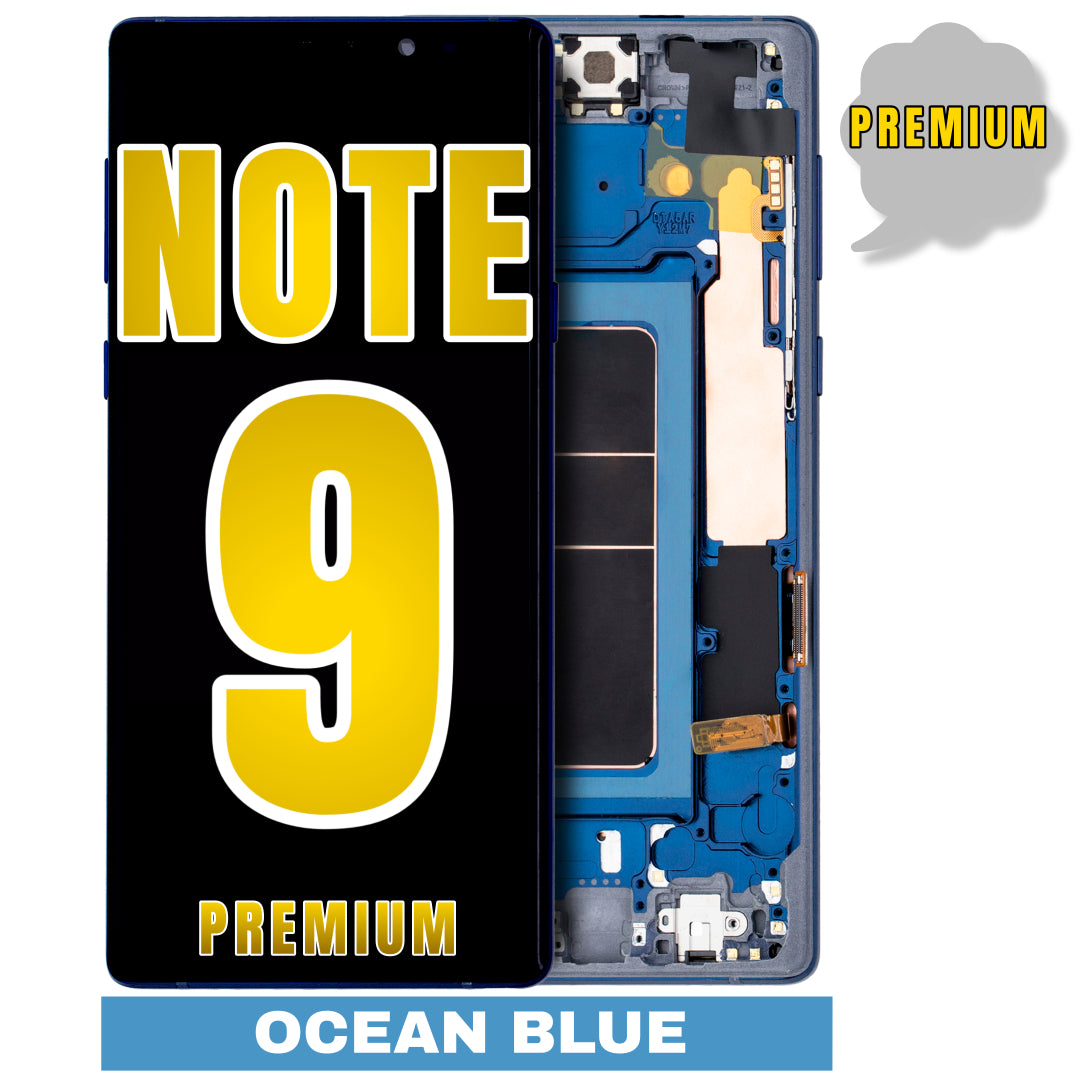 For Samsung Galaxy Note 9 OLED Screen  Replacement With Frame (Premium) (Ocean Blue)