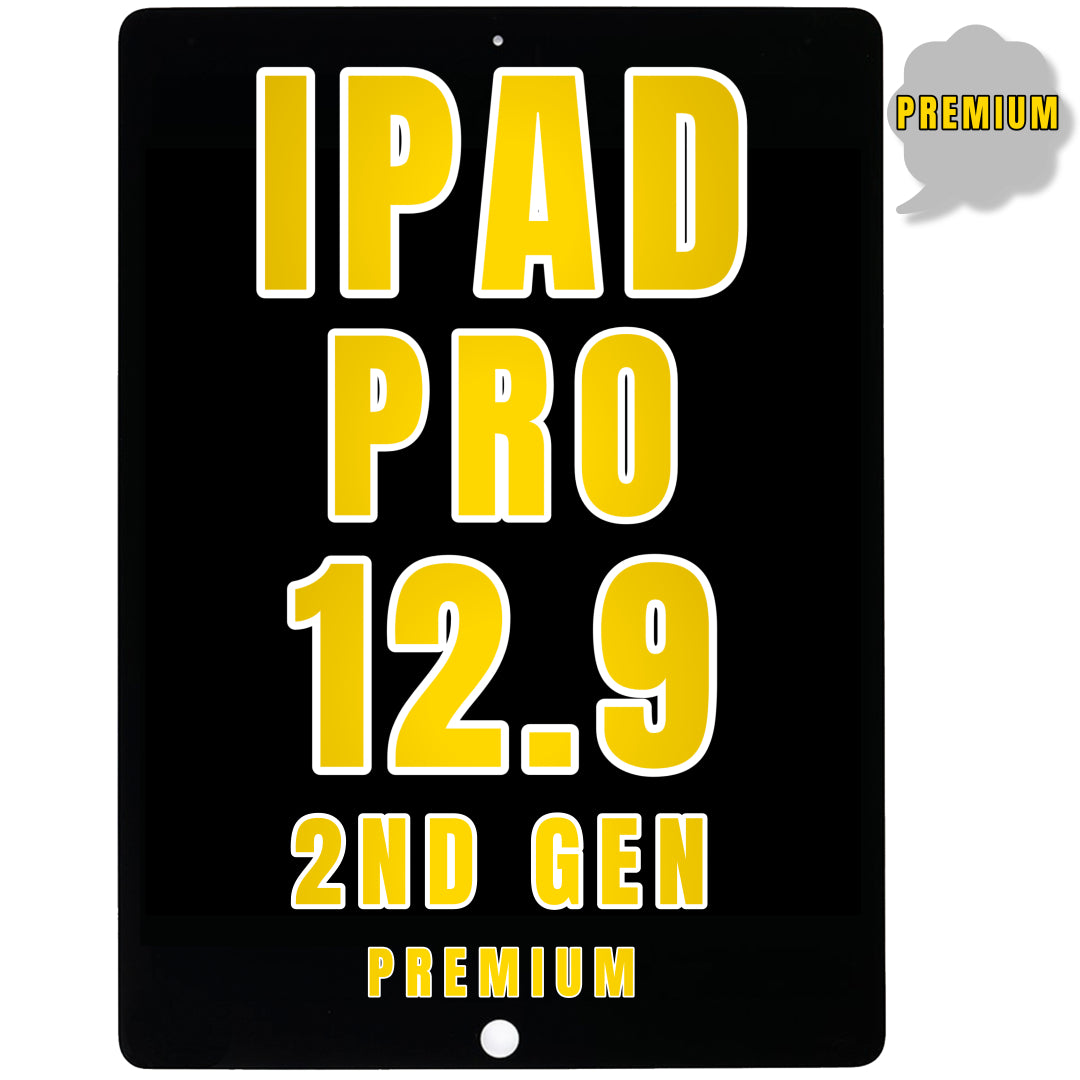 For iPad Pro 12.9 2nd Gen (2017) LCD And Digitizer Glass Replacement / Daughter Board Flex Pre-Installed (Premium) (Black)