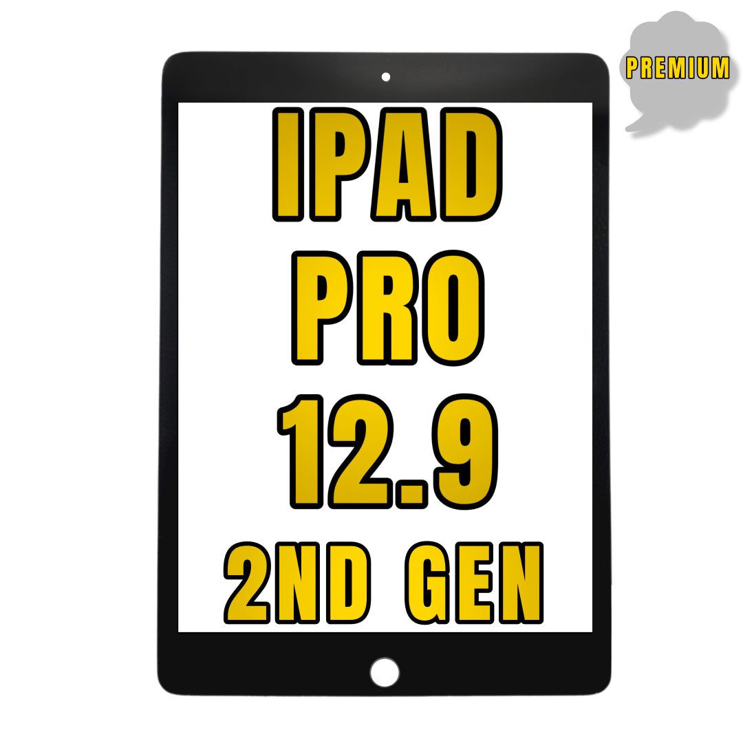 For iPad Pro 12.9" 2nd Gen (2017) Digitizer Glass Replacement (Glass Separation Required) (Premium) (Black)