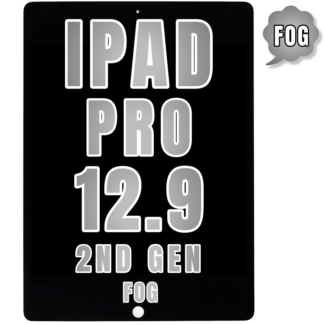For iPad Pro 12.9 2nd Gen (2017) LCD And Digitizer Glass Replacement / Daughter Board Flex Pre-Installed (Premium / FOG) (Black)