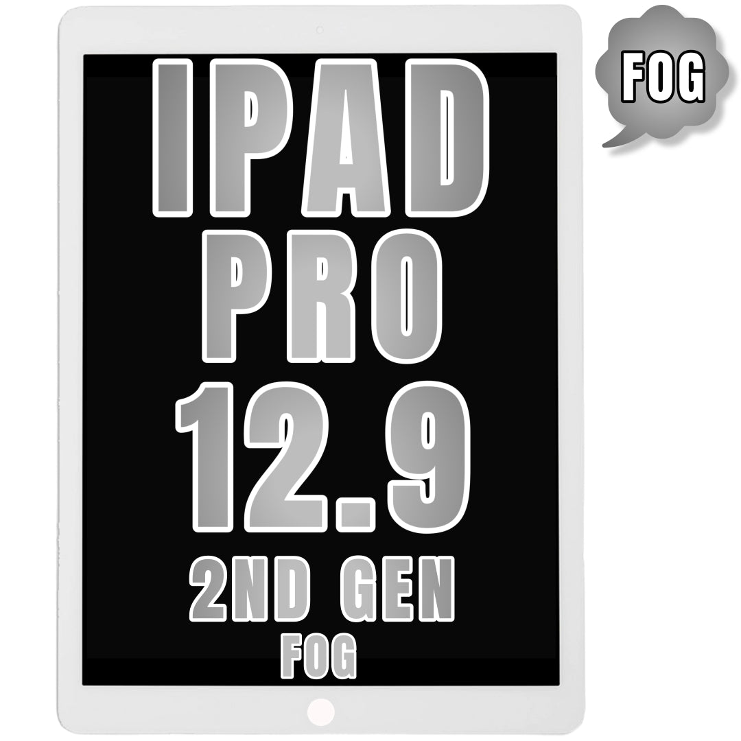 For iPad Pro 12.9 2nd Gen (2017) LCD And Digitizer Glass Replacement / Daughter Board Flex Pre-Installed (Premium / FOG) (White)
