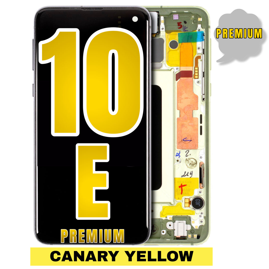 For Samsung Galaxy S10E OLED Screen Replacement With Frame (Premium) (Canary Yellow)