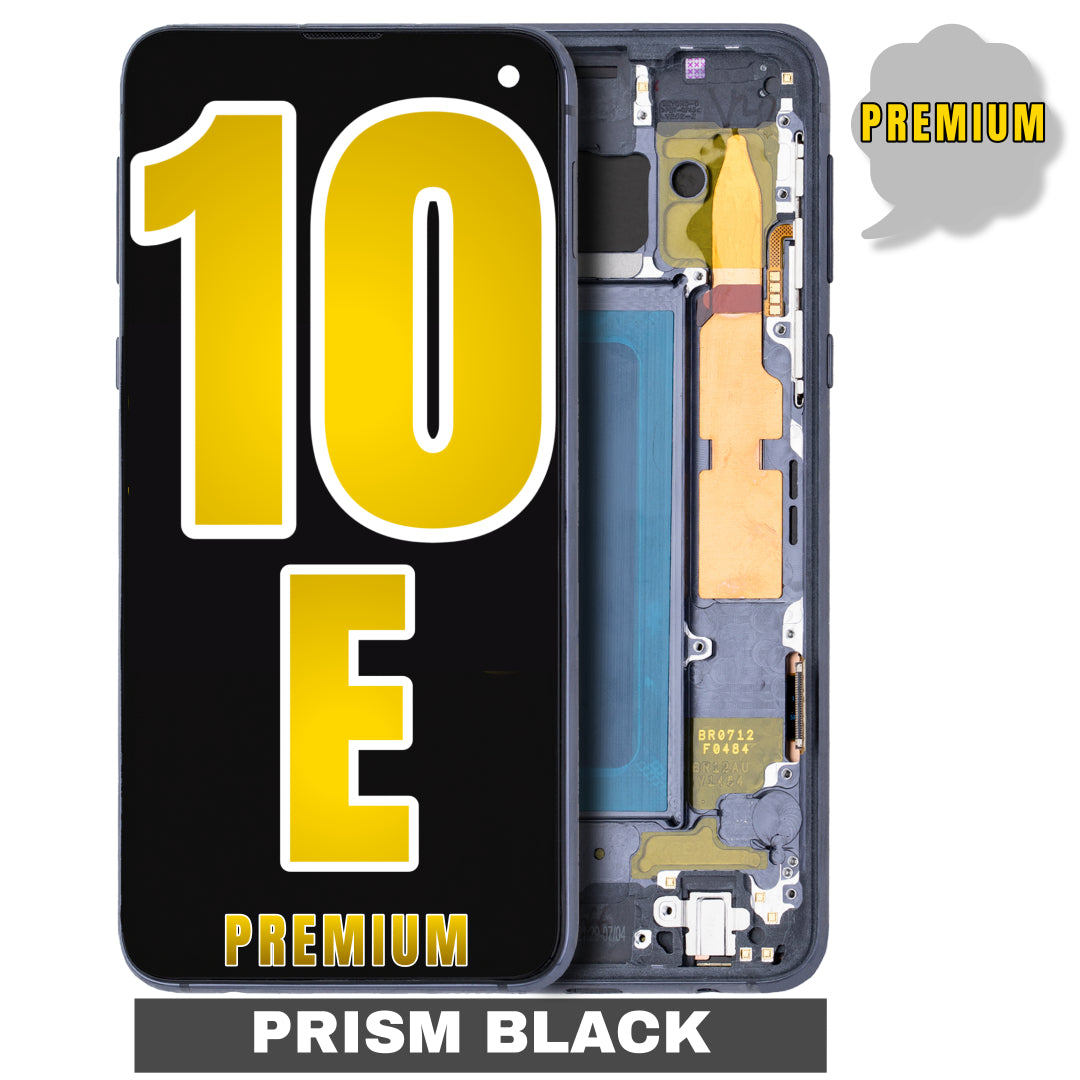 For Samsung Galaxy S10E OLED Screen Replacement With Frame (Premium) (Prism Black)